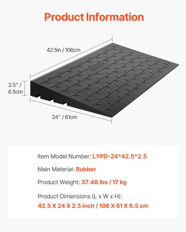 Kummist lävepaku kaldtee, 1000 kg, 6,5 cm
