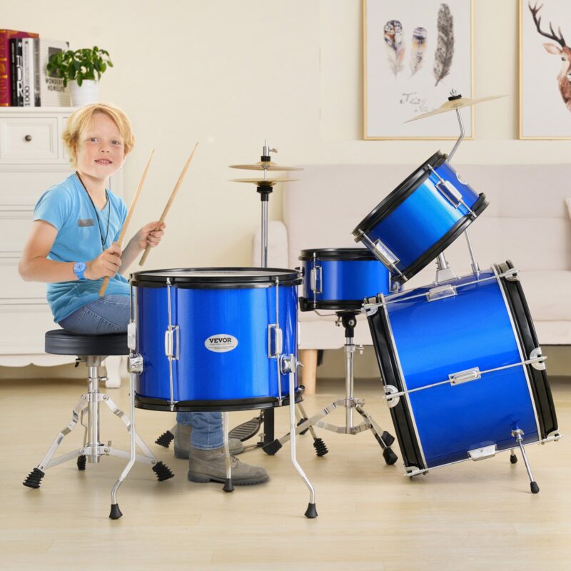 VEVOR Laste trummikomplekt, 40,6 cm, sinine