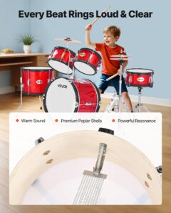 VEVOR Laste trummikomplekt, 406,4 mm, punane — pilt 4