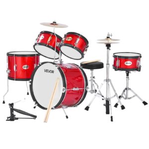 VEVOR Laste trummikomplekt, 406,4 mm, punane — pilt 1