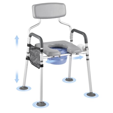 Bedside Commode Chair, 227 kg, 10,2 cm, 5 L