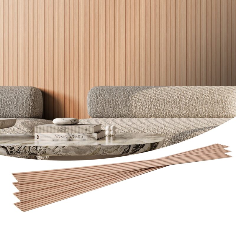 Wood Slat Acoustic Panels, 244 x 15,2 cm, 8 tk