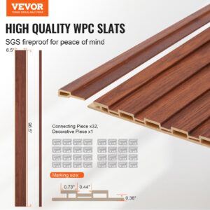 VEVOR Puitliistu akustilised paneelid, 244 x 15,2 cm, 8 tk, must — pilt 2