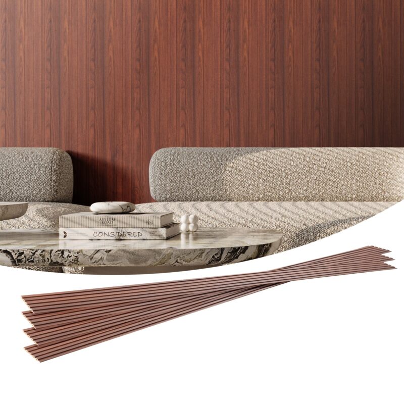 Wood Slat Acoustic Panels, 244 x 15,2 cm, 8 tk