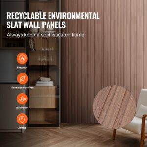 VEVOR Puitliistu akustilised paneelid, 244 x 15,2 cm, 8 tk, hall — pilt 3