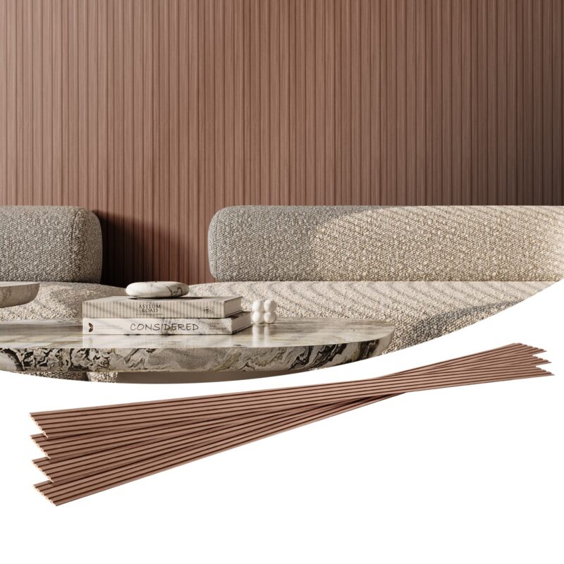 VEVOR Puitliistu akustilised paneelid, 244 x 15,2 cm, 8 tk, hall