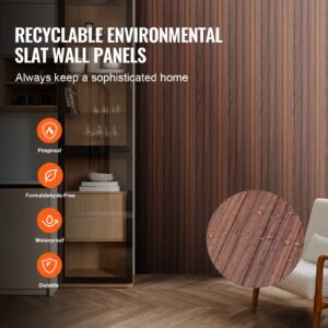 VEVOR Puitliistud akustilised paneelid, 244 x 15,2 cm, 8 tk, tume — pilt 3