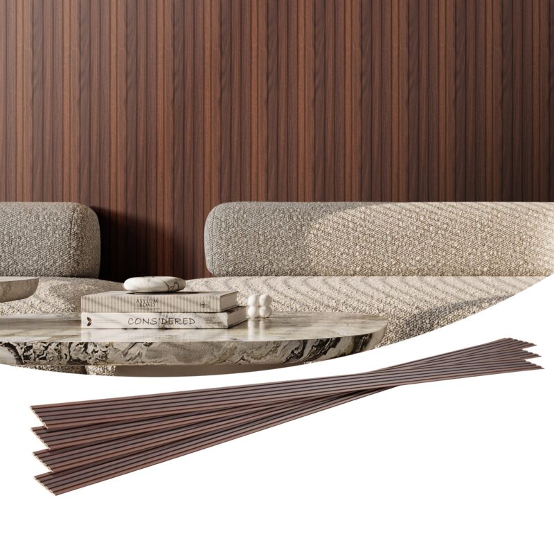 Wood Slat Acoustic Panels, 244 x 15,2 cm, 8 tk