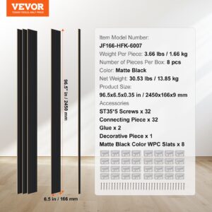 VEVOR Puitliistu akustilised paneelid, 244 x 15,2 cm, 8 tk, matt — pilt 7