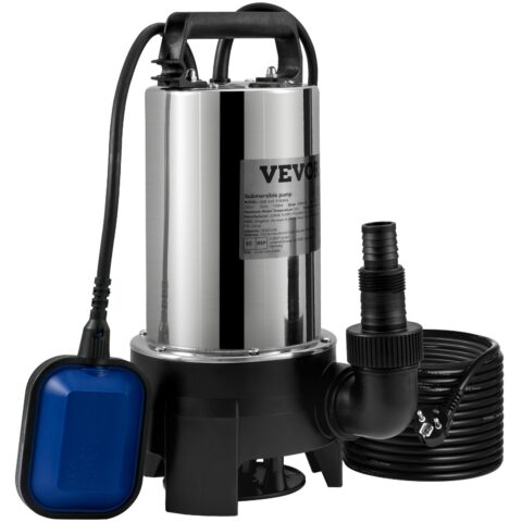 Submersible Water Pump, 1100 W, 20000 L/h, 10 m