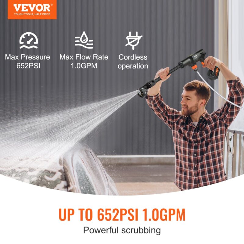 VEVOR Juhtmeta survepesur, 15,2 cm, 280×220×80 mm