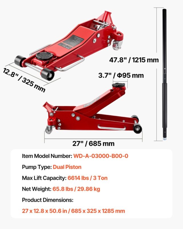 Madala profiiliga põrandatungraud, 3000 kg, 515 mm