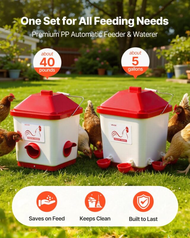 Automaatne kanade söötja ja jootja komplekt, 20,4 kg, 19 L, 18,14 kg