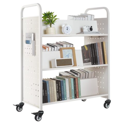Rolling Library Book Cart, 50 kg, 150 kg, 97 x 51,5 x 122,5 cm