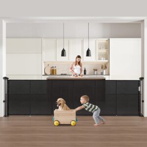 VEVOR Sissetõmmatav beebivärav, 870 mm, must, 15×16×104 cm — pilt 1