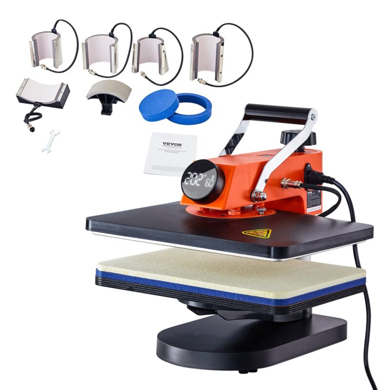 Heat Press Machine - 8 in 1 Heat Press Sublimation Machine for DIY, 38,1 x 30,5 cm