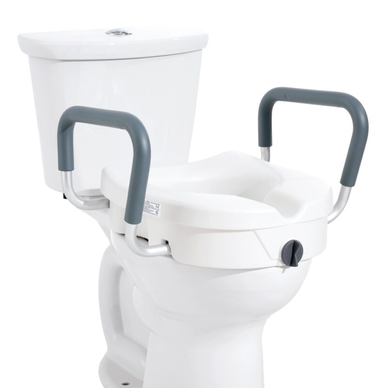 Raised Toilet Seat 12.7 cm Height Raised 158.8 kg for Round and Elongated Toilet