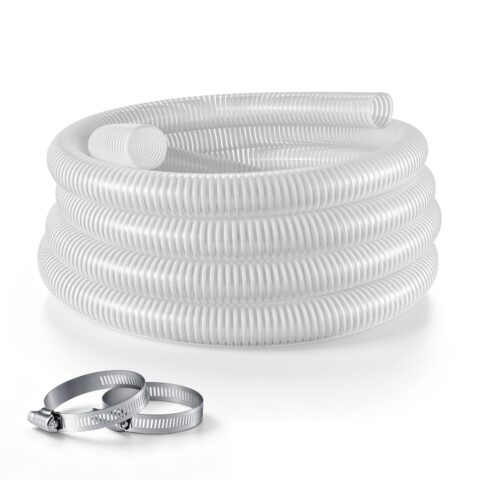 Suction Hose 5.08 cm x 7.6 m Heavy Duty PVC Suction Pump Hose Assembly, 5,08 cm, 7,6 m