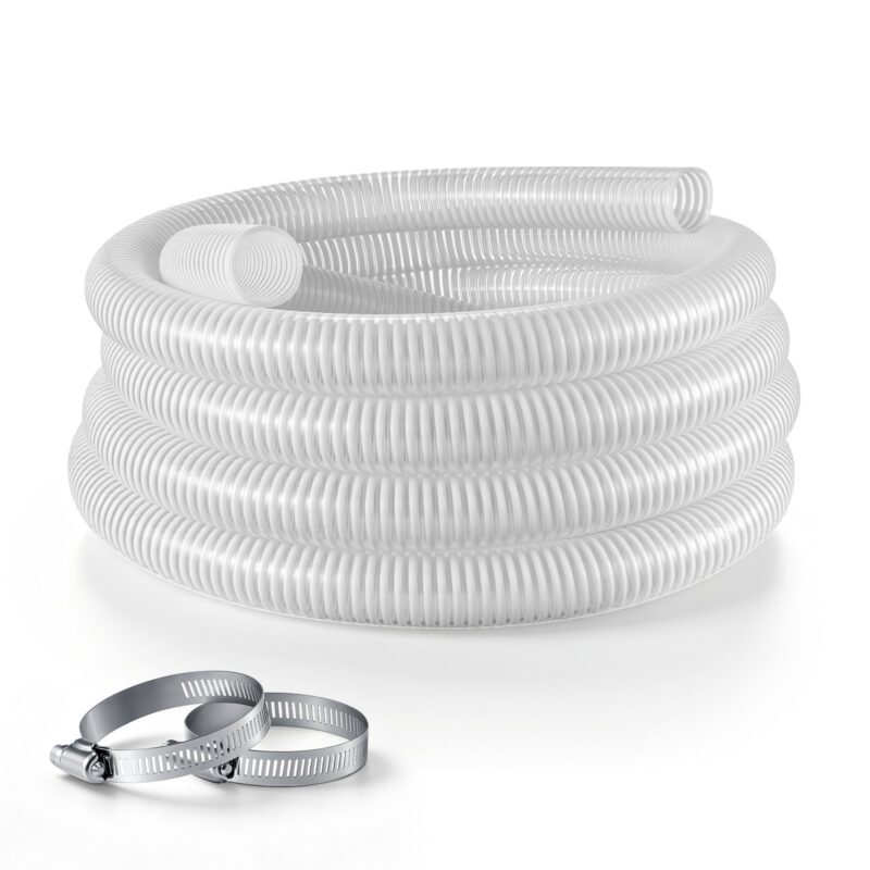Suction Hose 5.08 cm x 7.6 m Heavy Duty PVC Suction Pump Hose Assembly, 5,08 cm, 7,6 m