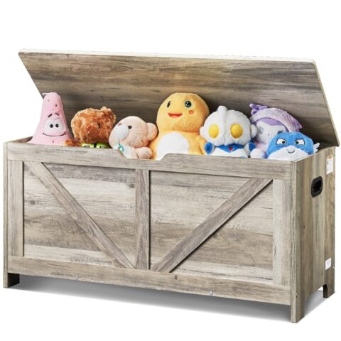 Wooden Toy Chest for Kids, 39,9 kg, 99,0 x 39,5 x 48,0 cm, 15 mm