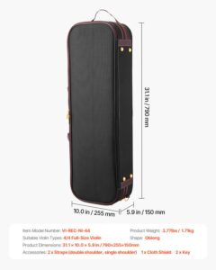 VEVOR 4/4 täissuuruses viiulikott, 790×255×150 mm — pilt 7