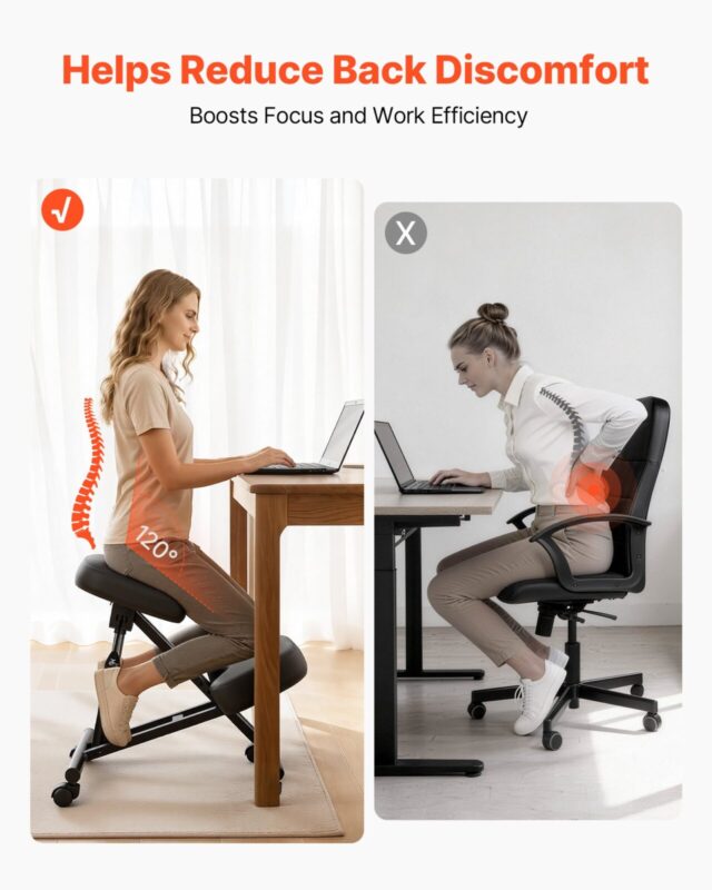 Ergonoomiline põlvitustool ratastega, 120 kg