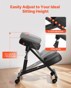 Ergonoomiline põlvitustool ratastega, 120 kg — pilt 4