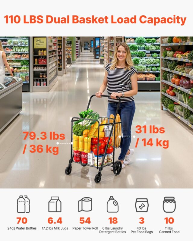 Kokkupandav ostukäru, 50 kg