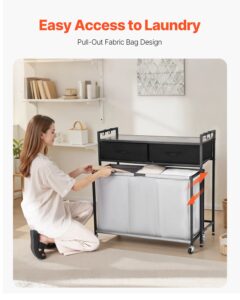 VEVOR 3-osaline pesusorteerija, 30 kg, 770×300×482 mm — pilt 4