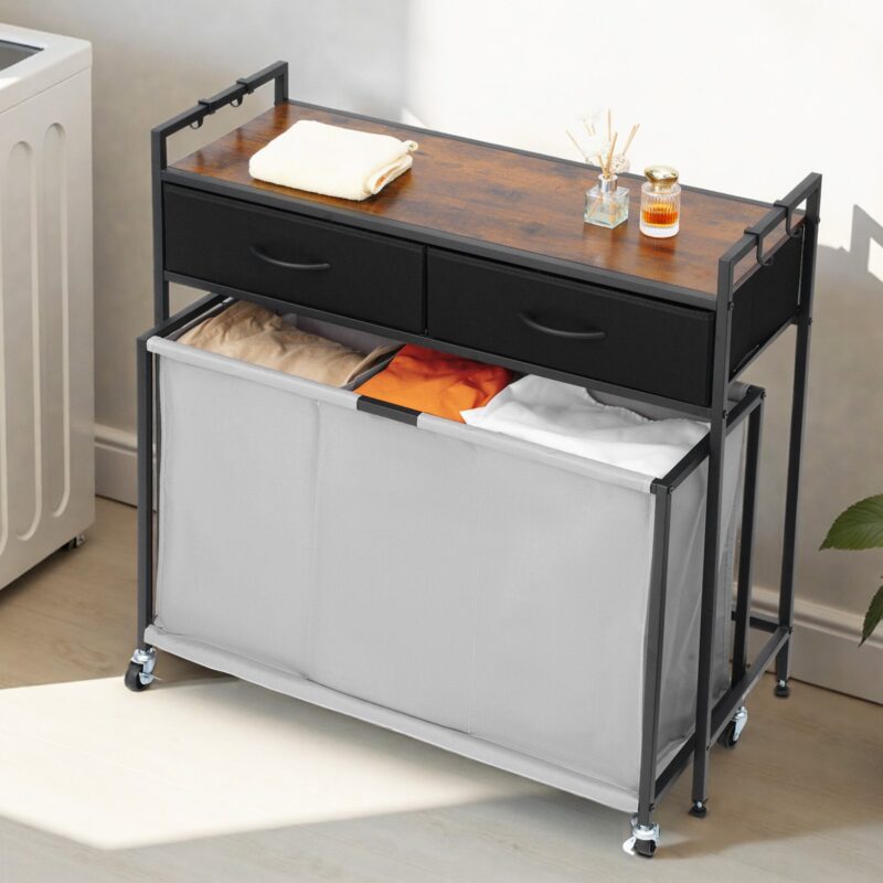 VEVOR 3-osaline pesusorteerija, 30 kg, 770×300×482 mm