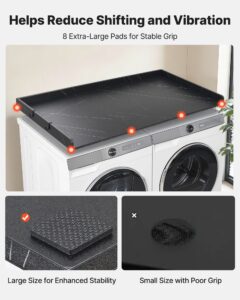VEVOR Pesumasina-kuivati ​​tööpind, 113 kg, 137 x 69,9 cm, must — pilt 5