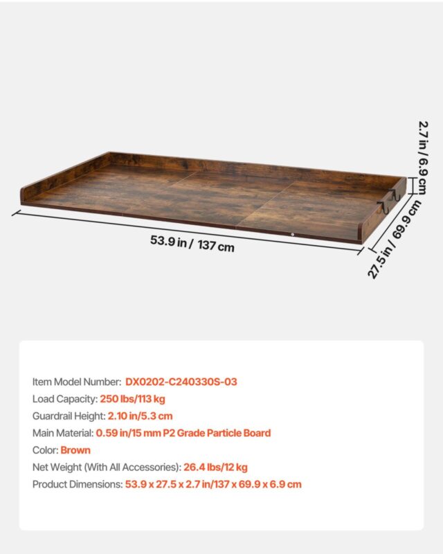 VEVOR Pesumasina-kuivati ​​tööpind, 113 kg, 137 x 69,9 cm, pruun