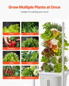 VEVOR Hüdropoonikatorn, 6 tasandit, 20 L, 44×44×95 cm — pilt 6