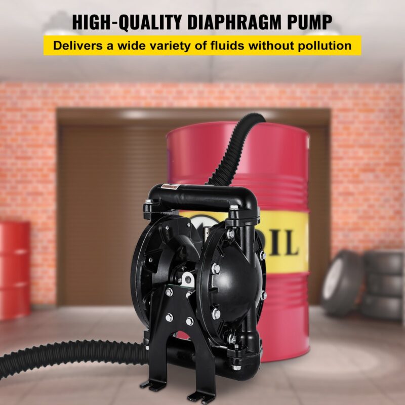 Õhuga töötav topeltmembraanpump, 25,4 mm, 90 L