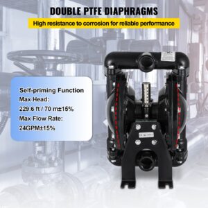 Õhuga töötav topeltmembraanpump, 25,4 mm, 90 L — pilt 4