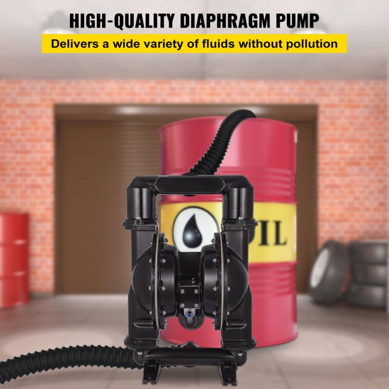 Õhuga töötav topeltmembraaniga pump, 5,08 cm, 285 L