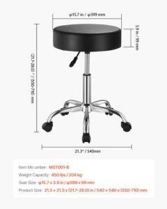 VEVOR Ratastega ratastel tool, 204 kg, must — pilt 7
