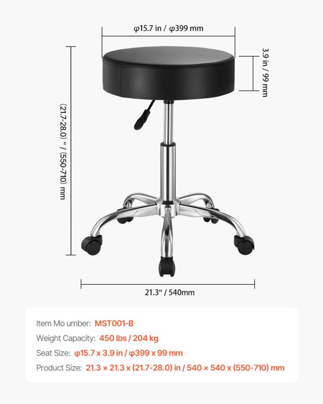 VEVOR Ratastega ratastel tool, 204 kg, must