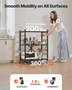 3-astmeline kokkupandav hoiuriiul, 258,5 kg, 28 L, 3 tasandit, 28 W — pilt 3