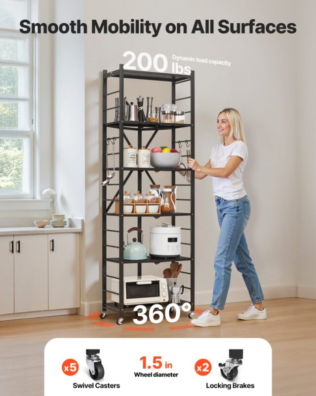 6-astmeline kokkupandav hoiuriiul, 340 kg, 24 L, 6 tasandit, 24 W