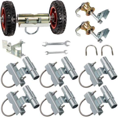 Chain Link Rolling Gate Kit Galvanized Steel Rolling Fence 6 Universal Track Bracket