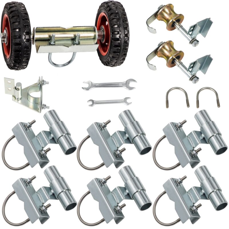Chain Link Rolling Gate Kit Galvanized Steel Rolling Fence 6 Universal Track Bracket