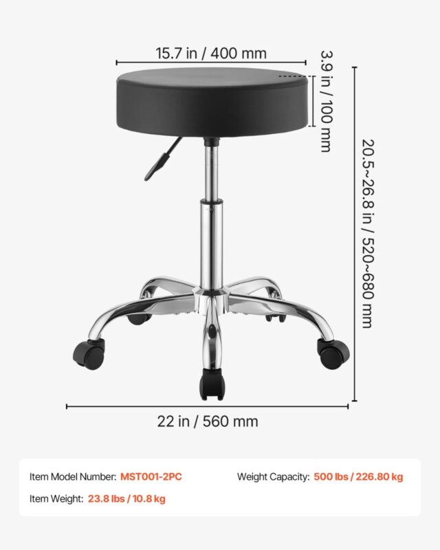 Ratastega toolid, 226,80 kg, 226,8 kg