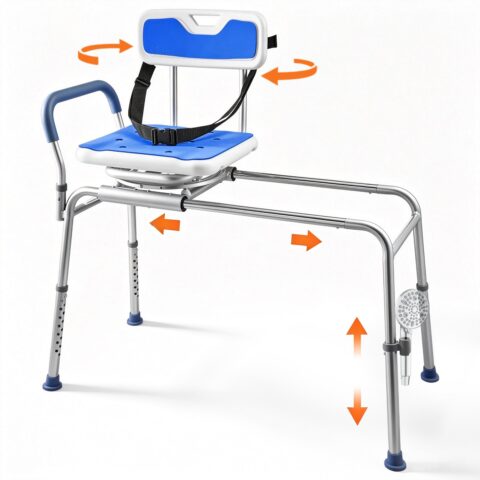 Sliding Shower Chair, 181 kg, 555 mm
