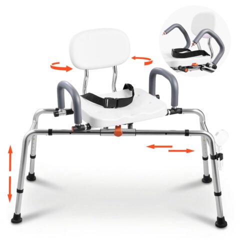 Sliding Shower Chair, 180 kg, 515 mm