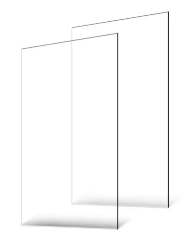 Läbipaistvad akrüüllehed, 61,0 x 122 cm, 3,17 mm, 2 tk