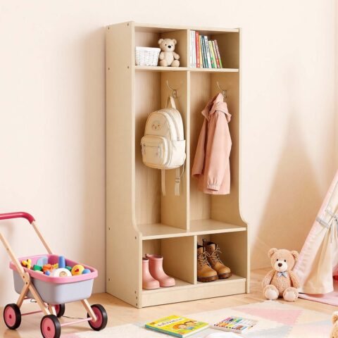 2-Section Kids Coat Locker, 15,25 kg, 25,8 x 30,5 x 21,5 cm
