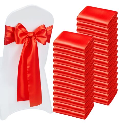 Satin Chair Sashes Bows, 17,8 x 274 cm, 100 tk