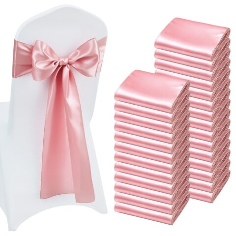 Satin Chair Sashes Bows, 17,8 x 274 cm, 100 tk