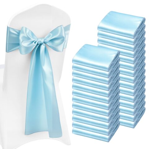 Satin Chair Sashes Bows, 17,8 x 274 cm, 100 tk